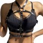 Subblime schwarzes Leder-Brustharness mit Ringen – Einheitsgröße – Bild 2 Subblime schwarzes Leder-Brustharness mit Ringen – Einheitsgröße – Bild 2