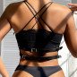 Subblime schwarzes Leder-Brustharness mit Ringen – Einheitsgröße – Bild 11 Subblime schwarzes Leder-Brustharness mit Ringen – Einheitsgröße – Bild 11
