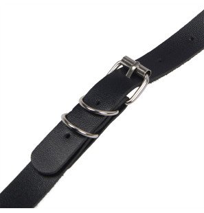 SUBBLIME black leather full-body harness with buckles, one size – image 6