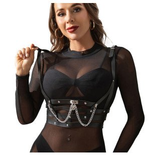 Subblime korsettförmiger Harness mit Kettendetails, Einheitsgröße – Bild 1