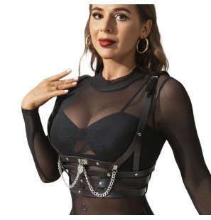 Subblime harnais façon corset avec détails de chaînes, taille unique – photo 2