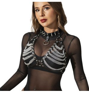Soutien-gorge harnais SUBBLIME avec chaînes – taille unique – photo 1