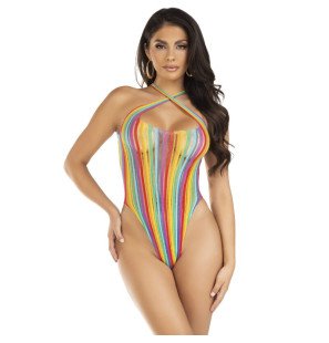 Leg Avenue mehrfarbiger Body mit gekreuzten Details für Damen – Bild 1