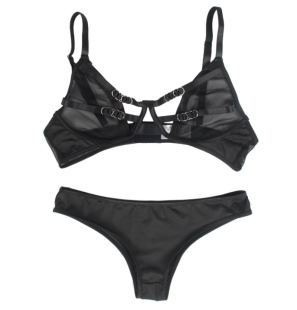 SUBBLIME Sheer Bra with Straps, Two-Piece Set S/M – image 11