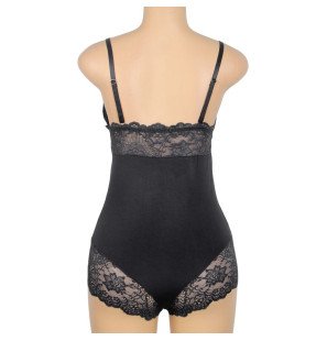 Czarne koronkowe body z kwiatowym wzorem Subblime S/M – zdjęcie 9