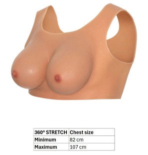 Wearable breast top, E-cup, flesh-coloured – image 4