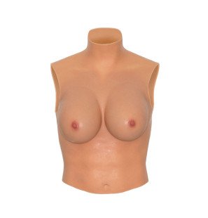 Wearable breast shirt, E-cup, flesh-coloured – image 1