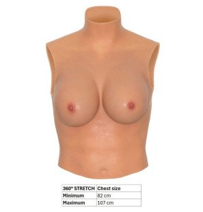 Wearable breast shirt, E-cup, flesh-coloured – image 4