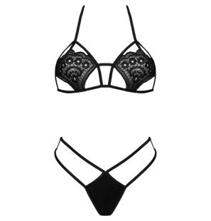 Schwarzes Dessous-Set mit BH und Oberteil Livco Corsetti Jimena – Bild 3