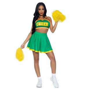 Green Cheerleader Costume M/L by Leg Avenue – image 1