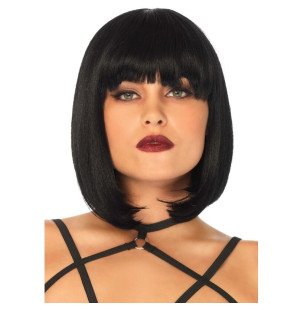 Leg Avenue korte zwarte bob-pruik met natuurlijke bobstijl – foto 1