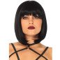 Leg Avenue – krótka czarna peruka bob w naturalnym stylu – zdjęcie 1