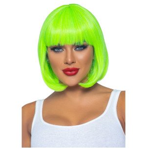 Neon-grüne fluoreszierende Bobperücke im Bob-Schnitt – Bild 1