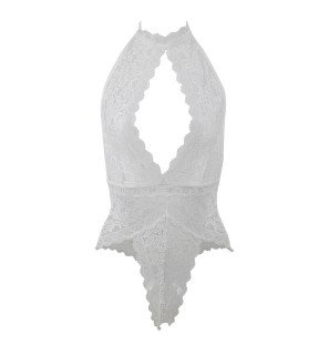 Białe koronkowe body L/XL – elegancka bielizna – zdjęcie 4
