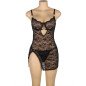 Schwarzes Spitzen-Babydoll mit verstellbaren Trägern S/M – Bild 3
