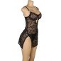Schwarzes Spitzen-Babydoll mit verstellbaren Trägern S/M – Bild 4