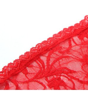 SUBBLIME rode kanten babydoll met verstelbare bandjes S/M – foto 8