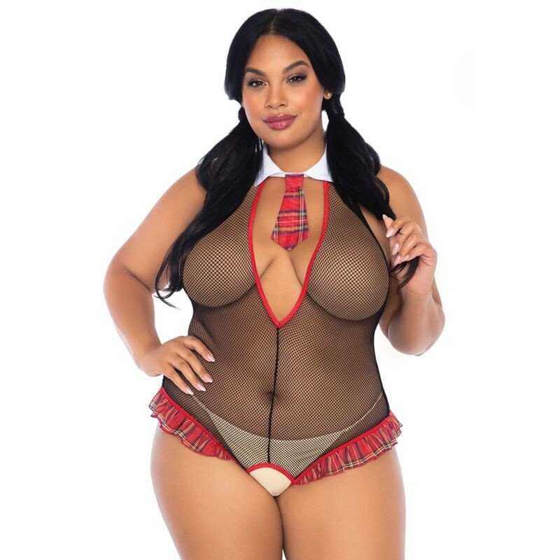 Body Leg Avenue grande taille à entrejambe ouvert et motif résille – photo 1 Body Leg Avenue grande taille à entrejambe ouvert et motif résille – photo 1