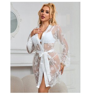 SUBBLIME biała koszulka babydoll w kwiaty, długie rękawy S/M – zdjęcie 8