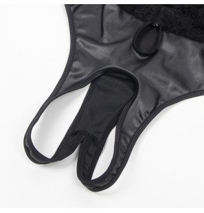 SUBBLIME schwarzer Body mit Strumpfhalter für Damen S/M – Bild 7