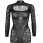 Black Lace Long-Sleeved Mini Dress – image 9
