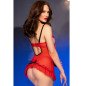 Czerwona koszulka babydoll L/XL na stylowe intymne chwile – zdjęcie 4