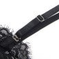 Czarne koronkowe body z kokardkami i paskami do pończoch L/XL – zdjęcie 8