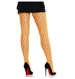 Collant en dentelle avec œillets néon orange Leg Avenue – photo 2
