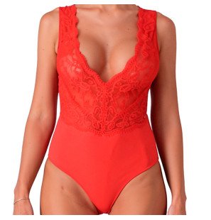 Rode body PASSION Evalie voor dames, maat S/M – foto 2