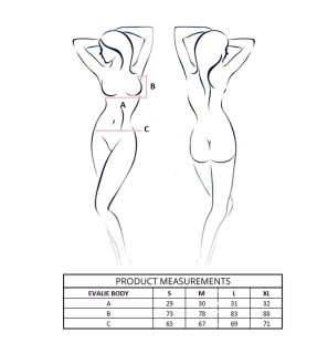 Rode body PASSION Evalie voor dames, maat S/M – foto 4