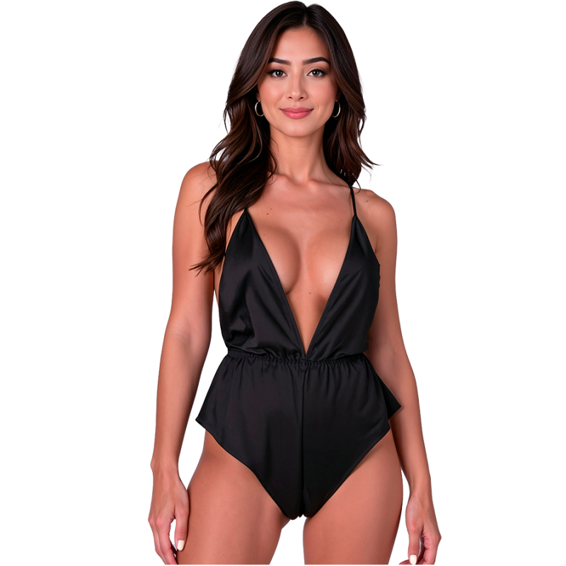 Passion Sensie Black Lingerie Bodysuit L/XL – image 1
