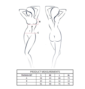 PASSION Misty Rose – komplet bielizny z biustonoszem i stringami L/XL – zdjęcie 4