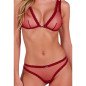 Burgundy PASSION lingerie set with bra L/XL – image 2
