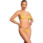 Żółte bikini CHILIROSE z cyrkoniami, one size – zdjęcie 2