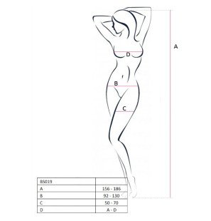 Witte bodystocking one size voor volwassenen – foto 2