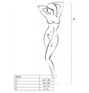 Witte bodystocking voor dames one size – foto 2