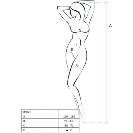 Witte bodystocking voor dames one size – foto 2