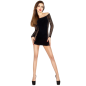 PASSION Black Dress-Style Bodystocking, One Size – image 1
