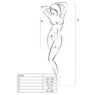 White dress-style bodystocking by PASSION, one size – image 2
