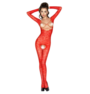 Roter Bodystocking für Erwachsene – Einheitsgröße – Bild 1