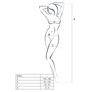 Roter Bodystocking für Erwachsene – Einheitsgröße – Bild 2