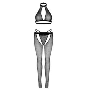 Leg Avenue Netztop mit String und Strümpfen – Bild 5