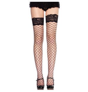 Black Lace Fishnet Stockings Leg Avenue – image 1