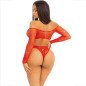 LEG AVENUE czerwone błyszczące body bez kroku – zdjęcie 4