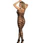 Black Mesh Bodystocking with Open Crotch and Shoulder Straps – image 3