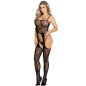Black mesh bodystocking with straps for adults – image 1 Black mesh bodystocking with straps for adults – image 1