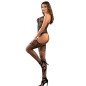 Black Mesh Bodystocking with Flowers and Halterneck – image 2