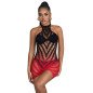 SUBBLIME robe résille extensible rouge et noire, taille unique – photo 5 SUBBLIME robe résille extensible rouge et noire, taille unique – photo 5
