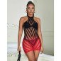 SUBBLIME robe résille extensible rouge et noire, taille unique – photo 8 SUBBLIME robe résille extensible rouge et noire, taille unique – photo 8