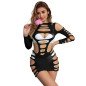 Black Stretch Mesh Dress with Long Sleeves – One Size – image 3 Black Stretch Mesh Dress with Long Sleeves – One Size – image 3